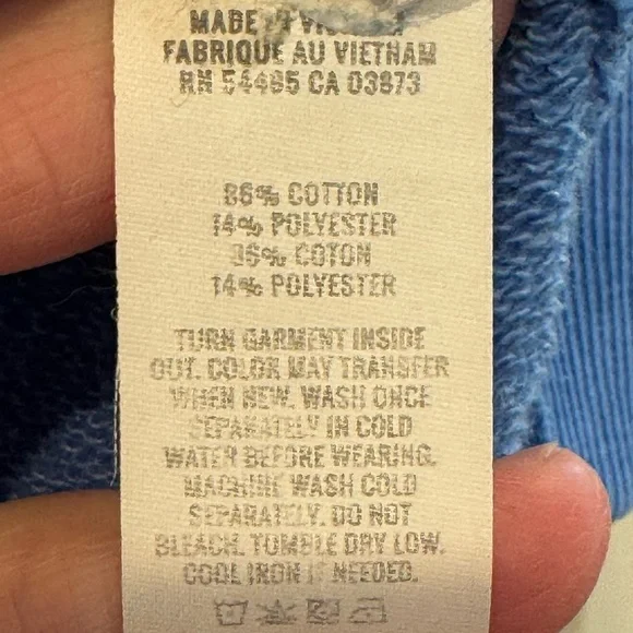 Aerie XL Blue Cotton Sweatshirt - Picture 3 of 6